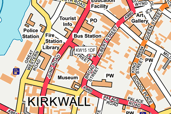 KW15 1DF map - OS OpenMap – Local (Ordnance Survey)