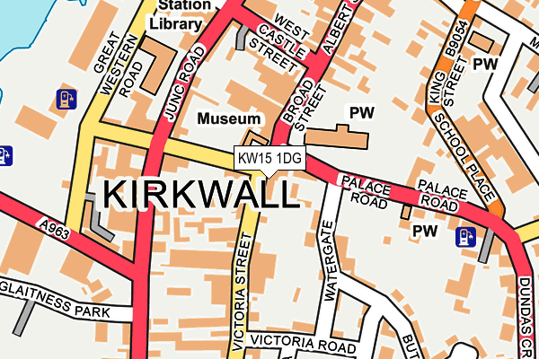 KW15 1DG map - OS OpenMap – Local (Ordnance Survey)
