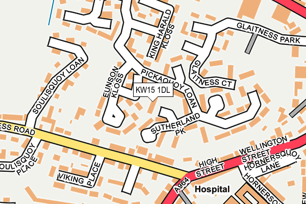 KW15 1DL map - OS OpenMap – Local (Ordnance Survey)