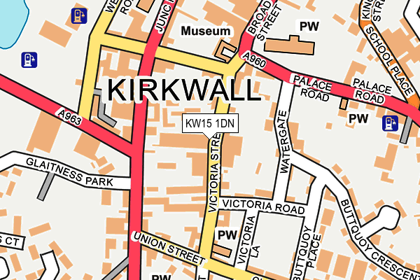 KW15 1DN map - OS OpenMap – Local (Ordnance Survey)