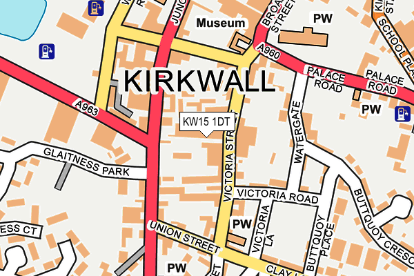 KW15 1DT map - OS OpenMap – Local (Ordnance Survey)