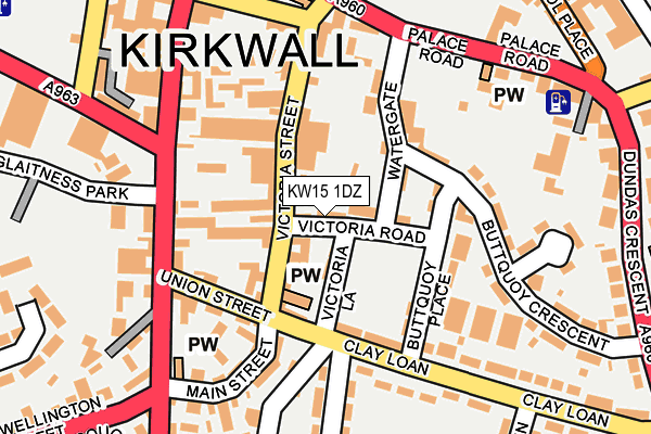 KW15 1DZ map - OS OpenMap – Local (Ordnance Survey)