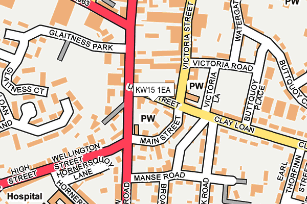 KW15 1EA map - OS OpenMap – Local (Ordnance Survey)