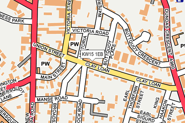KW15 1EB map - OS OpenMap – Local (Ordnance Survey)