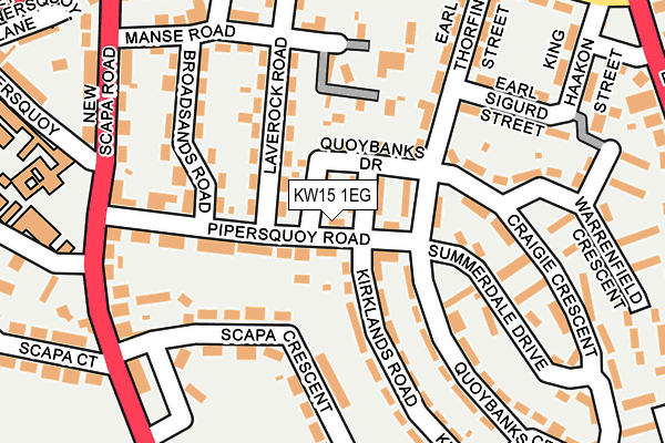 KW15 1EG map - OS OpenMap – Local (Ordnance Survey)