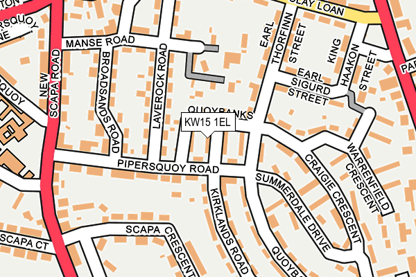 KW15 1EL map - OS OpenMap – Local (Ordnance Survey)