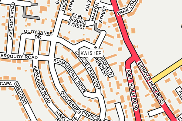 KW15 1EP map - OS OpenMap – Local (Ordnance Survey)