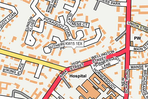 KW15 1EX map - OS OpenMap – Local (Ordnance Survey)