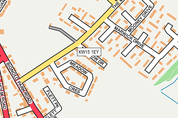 KW15 1EY map - OS OpenMap – Local (Ordnance Survey)