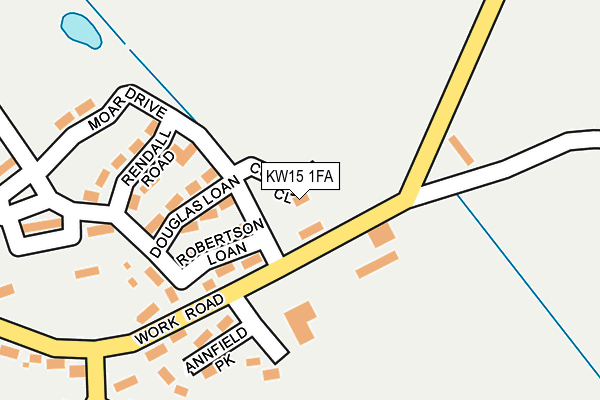 KW15 1FA map - OS OpenMap – Local (Ordnance Survey)