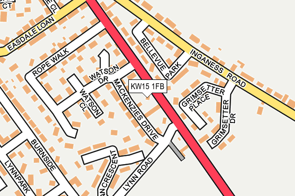 KW15 1FB map - OS OpenMap – Local (Ordnance Survey)