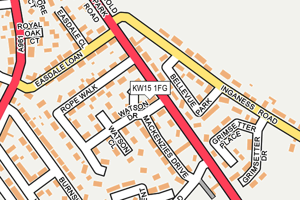 KW15 1FG map - OS OpenMap – Local (Ordnance Survey)