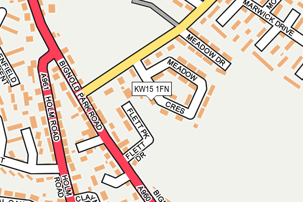KW15 1FN map - OS OpenMap – Local (Ordnance Survey)