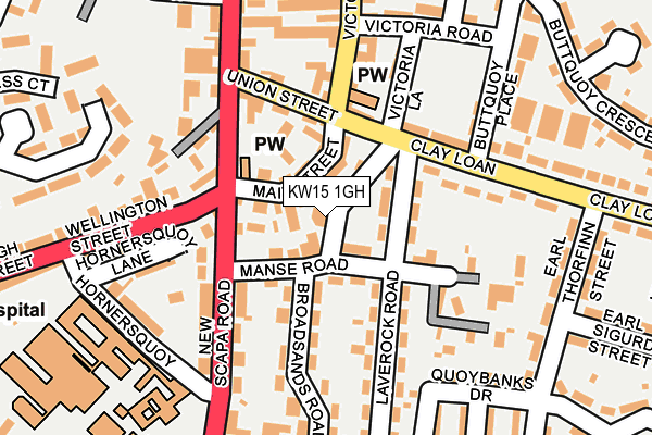 KW15 1GH map - OS OpenMap – Local (Ordnance Survey)