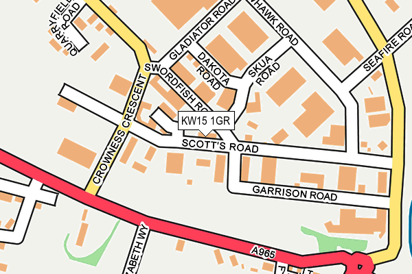 KW15 1GR map - OS OpenMap – Local (Ordnance Survey)