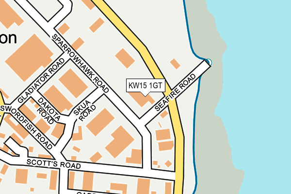 KW15 1GT map - OS OpenMap – Local (Ordnance Survey)