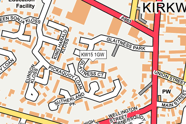 KW15 1GW map - OS OpenMap – Local (Ordnance Survey)