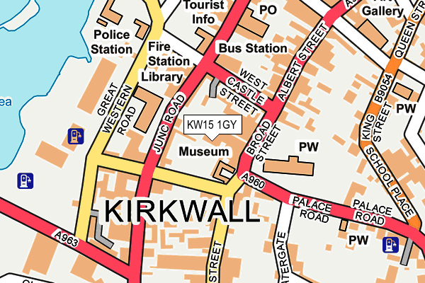 KW15 1GY map - OS OpenMap – Local (Ordnance Survey)