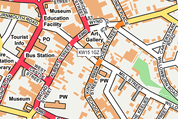 KW15 1GZ map - OS OpenMap – Local (Ordnance Survey)