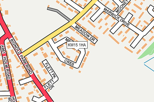 KW15 1HA map - OS OpenMap – Local (Ordnance Survey)