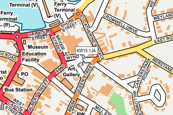 KW15 1JA map - OS OpenMap – Local (Ordnance Survey)