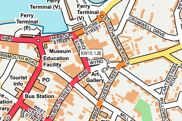 KW15 1JB map - OS OpenMap – Local (Ordnance Survey)