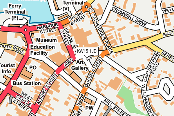 KW15 1JD map - OS OpenMap – Local (Ordnance Survey)
