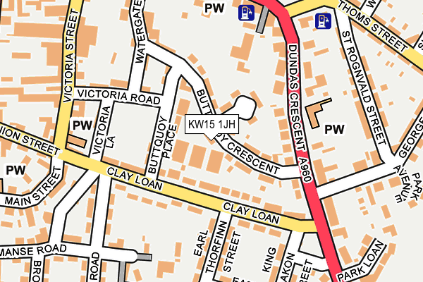KW15 1JH map - OS OpenMap – Local (Ordnance Survey)
