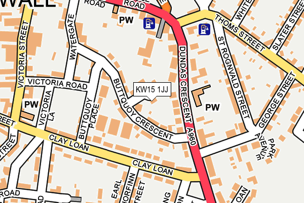 KW15 1JJ map - OS OpenMap – Local (Ordnance Survey)