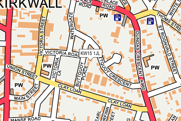 KW15 1JL map - OS OpenMap – Local (Ordnance Survey)