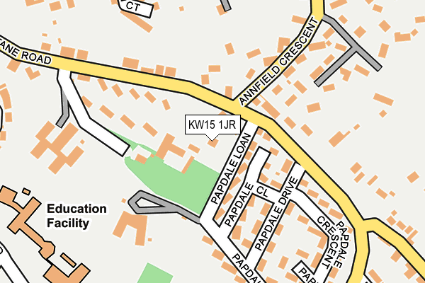 KW15 1JR map - OS OpenMap – Local (Ordnance Survey)