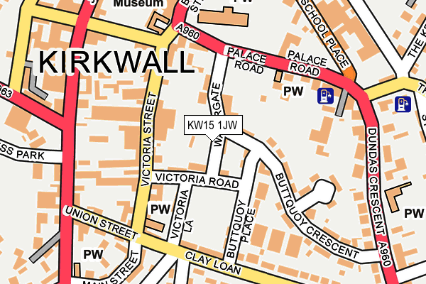 KW15 1JW map - OS OpenMap – Local (Ordnance Survey)