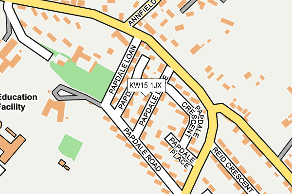 KW15 1JX map - OS OpenMap – Local (Ordnance Survey)