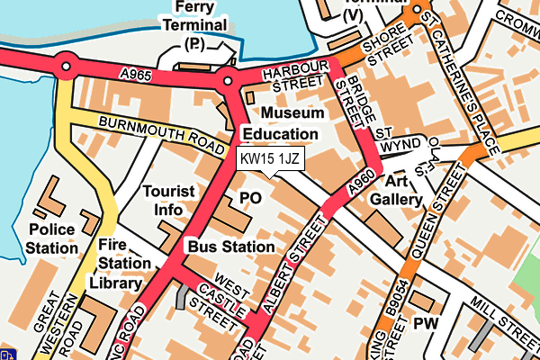 KW15 1JZ map - OS OpenMap – Local (Ordnance Survey)