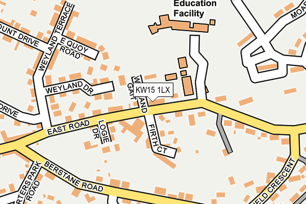 KW15 1LX map - OS OpenMap – Local (Ordnance Survey)
