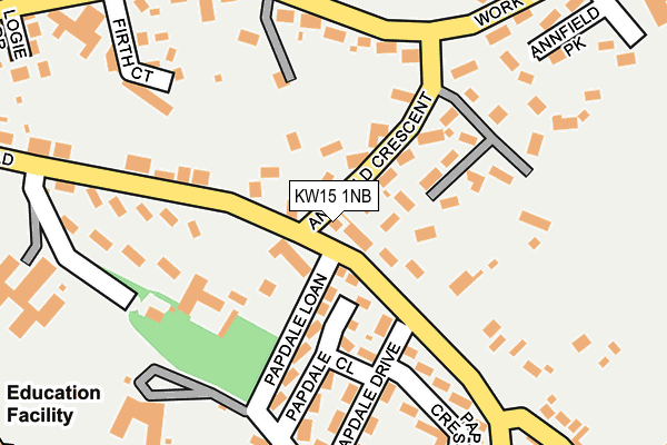 KW15 1NB map - OS OpenMap – Local (Ordnance Survey)