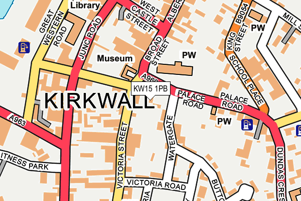 KW15 1PB map - OS OpenMap – Local (Ordnance Survey)