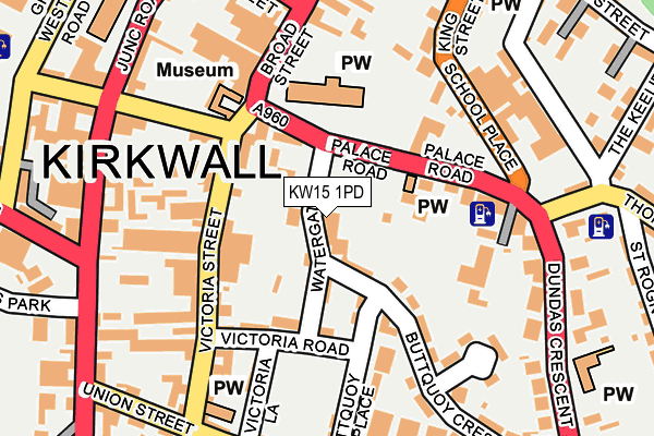 KW15 1PD map - OS OpenMap – Local (Ordnance Survey)