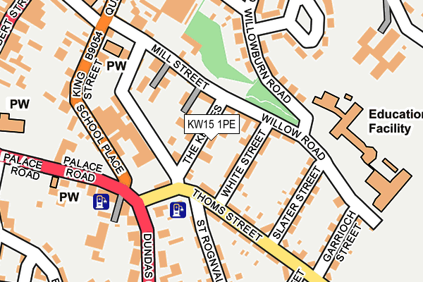 KW15 1PE map - OS OpenMap – Local (Ordnance Survey)