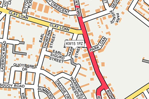 KW15 1PZ map - OS OpenMap – Local (Ordnance Survey)