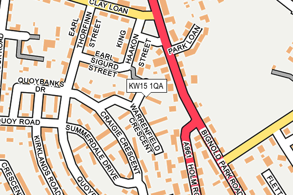 KW15 1QA map - OS OpenMap – Local (Ordnance Survey)