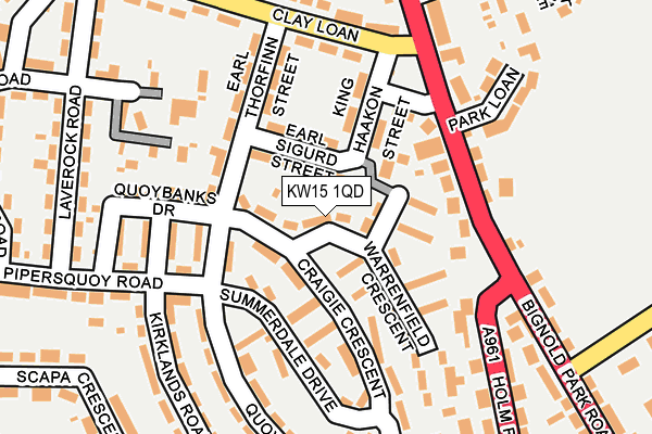 KW15 1QD map - OS OpenMap – Local (Ordnance Survey)