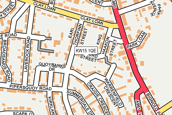 KW15 1QE map - OS OpenMap – Local (Ordnance Survey)