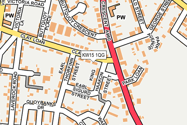 KW15 1QG map - OS OpenMap – Local (Ordnance Survey)