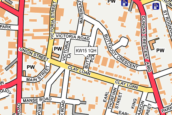 KW15 1QH map - OS OpenMap – Local (Ordnance Survey)
