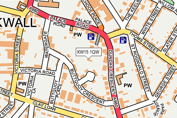 KW15 1QW map - OS OpenMap – Local (Ordnance Survey)