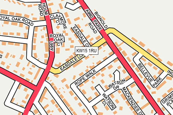 KW15 1RU map - OS OpenMap – Local (Ordnance Survey)