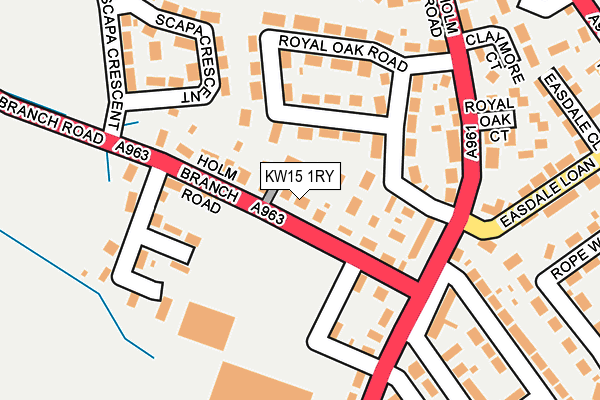 KW15 1RY map - OS OpenMap – Local (Ordnance Survey)