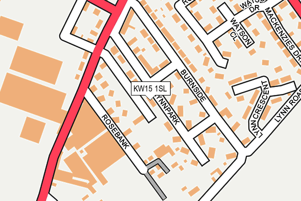 KW15 1SL map - OS OpenMap – Local (Ordnance Survey)