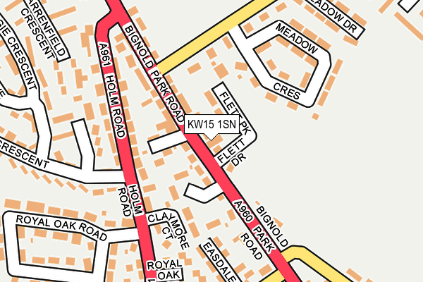KW15 1SN map - OS OpenMap – Local (Ordnance Survey)
